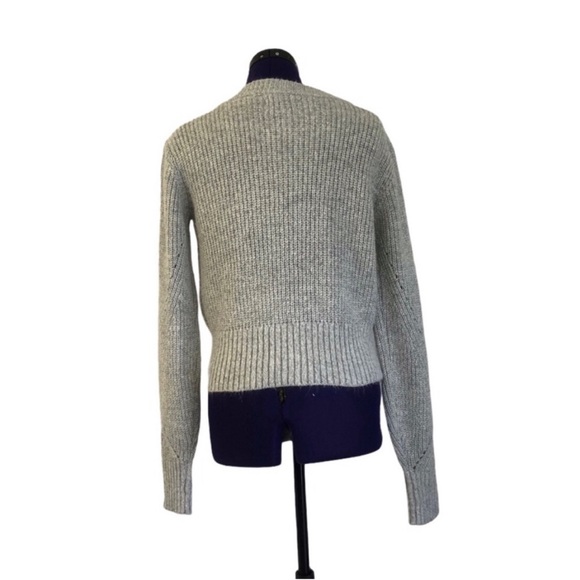 Kendall & Kylie Gray Knit Lace Up Sweater - Picture 3 of 14